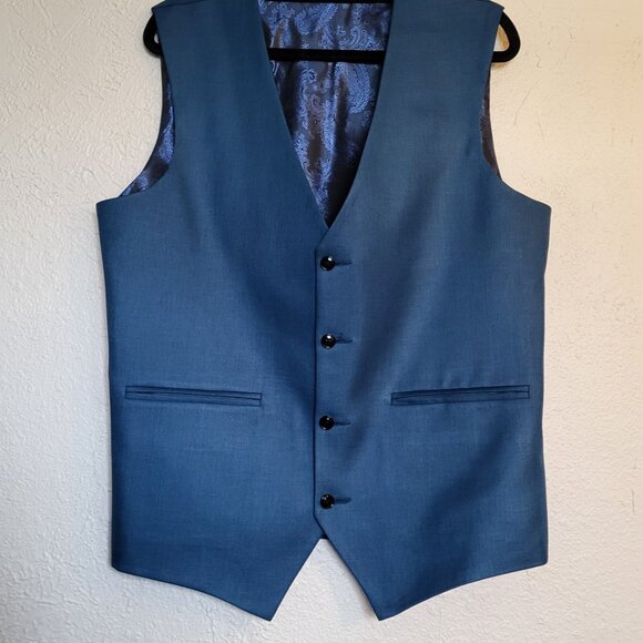 Blue Designer Suit - 3 piece - Picture 9 of 16